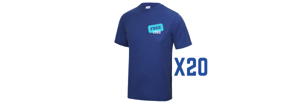 20 x Performance T-Shirt Bundle with Print