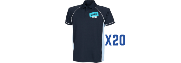 Tour Contrast Poloshirt x 20