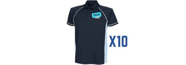 Tour Contrast Poloshirt x 10