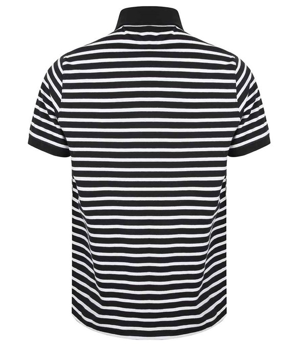 Front Row Striped Jersey Polo Shirt
