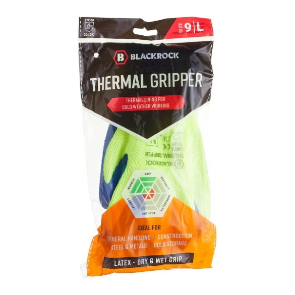 Blackrock Thermal Gripper Gloves Pack 6 Pairs