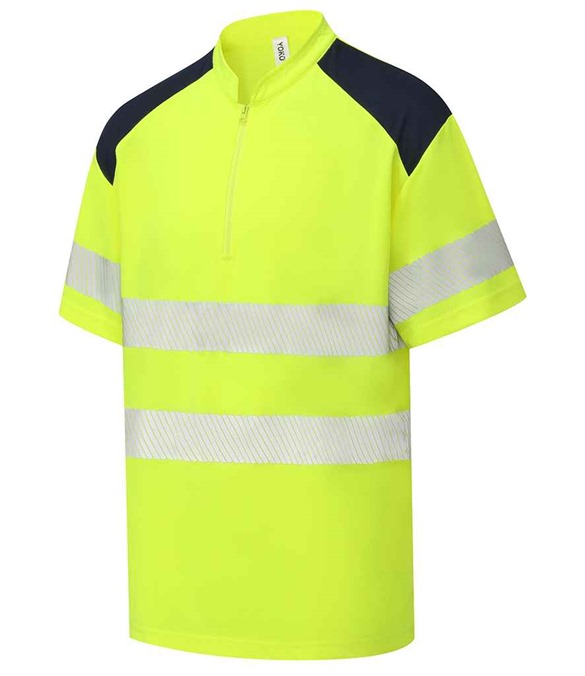 Yoko Mandarin Collar Zip Piqu? Polo Shirt